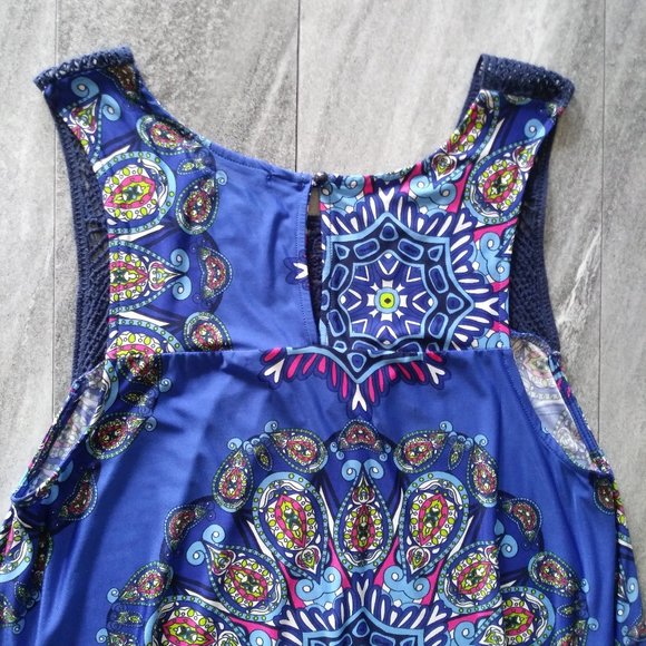 West K Asymmetrical Boho Style Dress Size Large - Picture 5 of 9